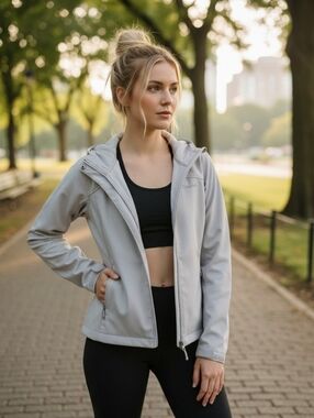 Columbia Light Gray Hooded Jacket